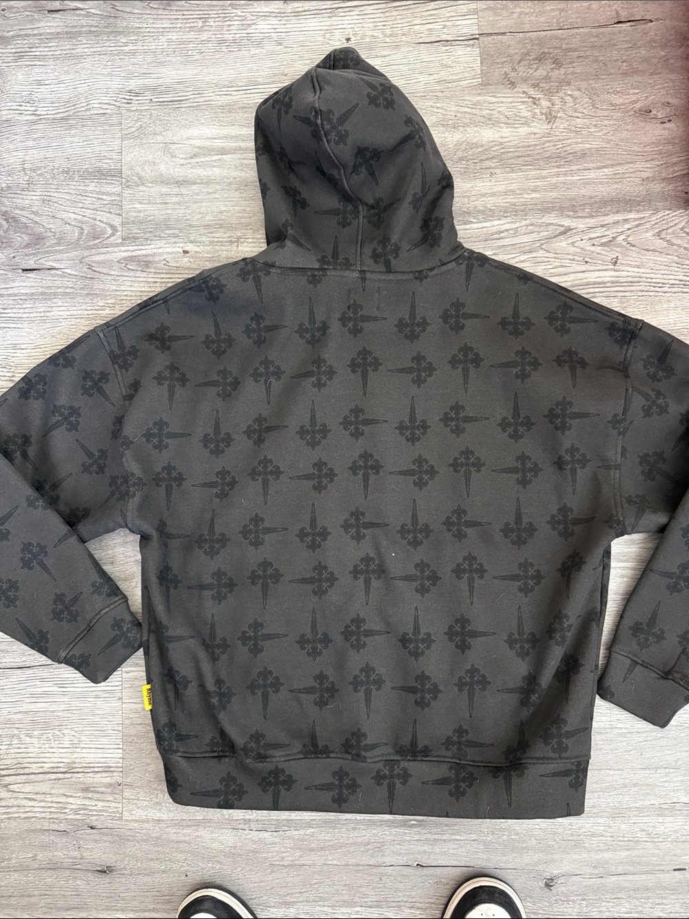 Men's Dark Gray Graphic Pullover Hoodie - Picture 3 of 3